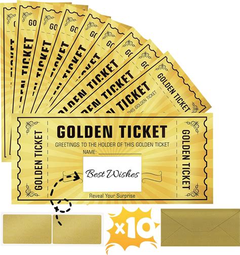 Amazon Cj M The Golden Ticket Scratch Reveal Surprise Ticket