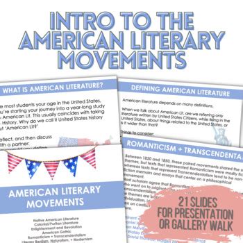 American Literary Movements Overview Back To School American Literature