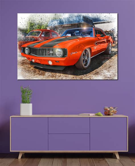 Chevrolet Camaro Canvas Print wall art canvas print Camaro sport car ...