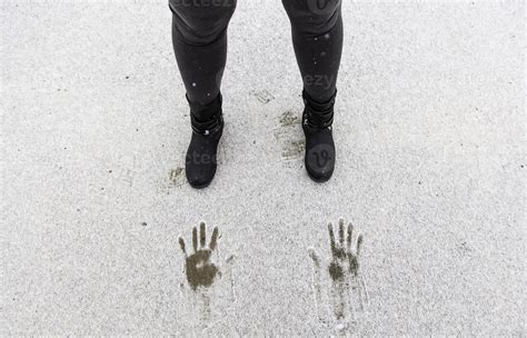 Footprints in snow 2815609 Stock Photo at Vecteezy