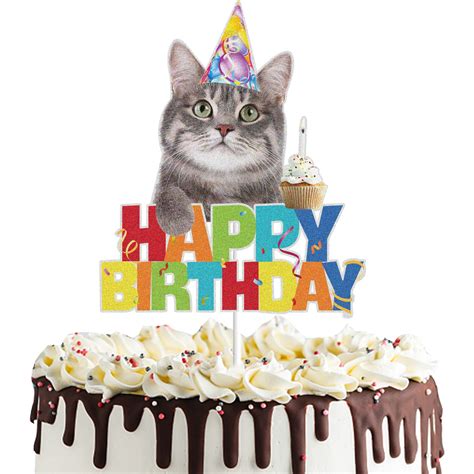 Buy Keweya Cat Happy Birthday Cake Topper Party Supplies Decorations