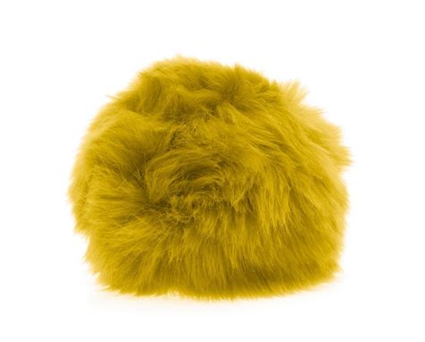 Premium Photo Yellow Fur Ball Isolated On White Background