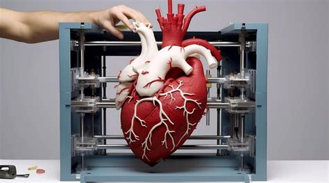 Premium AI Image | Printing a human heart