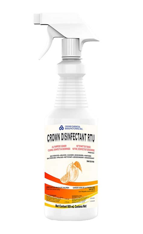 Crown Disinfectant Rtu Crown Chemical Manufacturing Inc