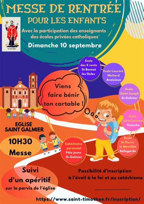 Messe De Rentr E Du Cat Chisme Paroisse Saint Timoth E En Forez