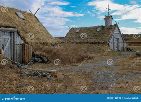 L Anse Aux Meadows Viking S Settlement Newfoundland Canada Stock