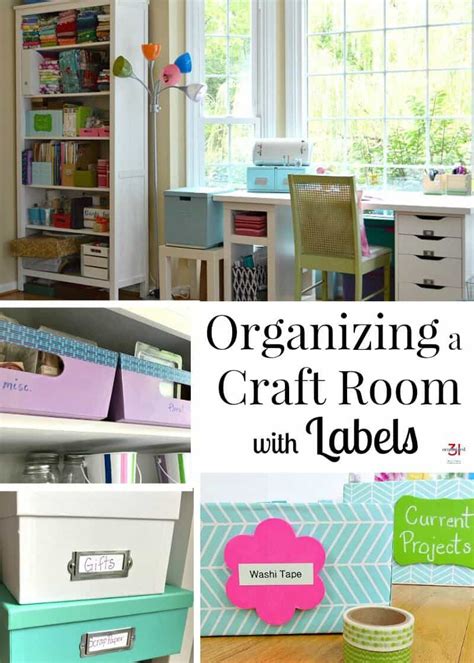 Organizing a Craft Room with Labels - For an Easy-to-Use Pretty Space