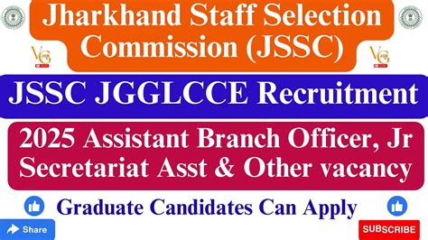 Jssc Jgglcce Recruitment 2023 Apply Online For 2025 Posts