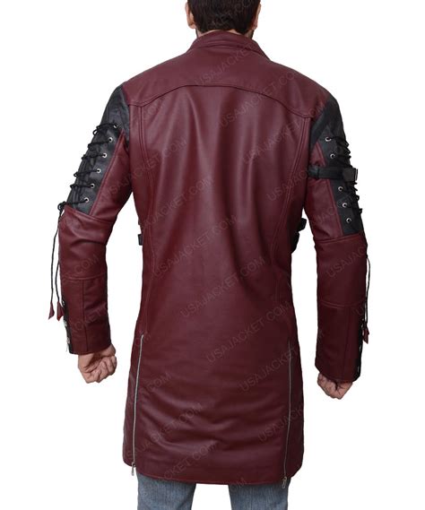 Goth Matrix Steampunk Gothic Maroon Trench Coat