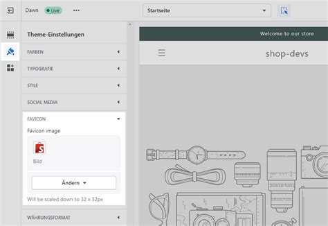 Favicon Bei Shopify Hinzuf Gen Oder Ndern