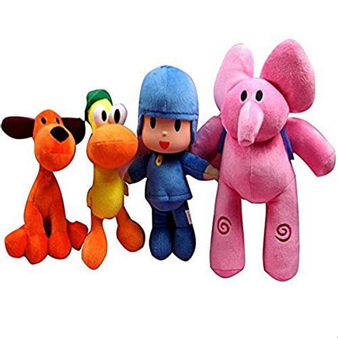 Complete Set of 4 Plush: Pocoyo, Pato, Elly, Loula by Pin Yuan - Walmart.com