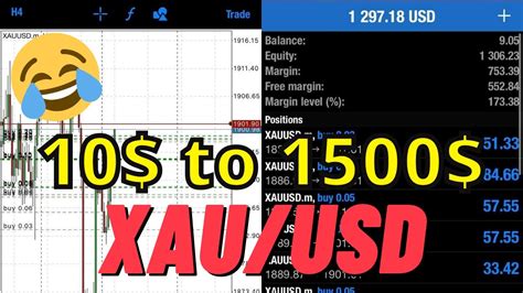 How To Flip 10 To 1500 Trading Gold In Few Hours Forex Youtube