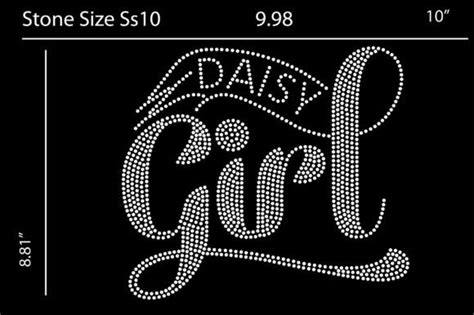 Daisy Girl Rhinestone Design Templates Graphic By Design Spring