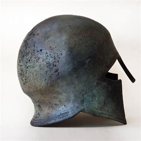 Ancient Greek Spartan - Corinthian Bronze Helmet, Ancient Greece War ...