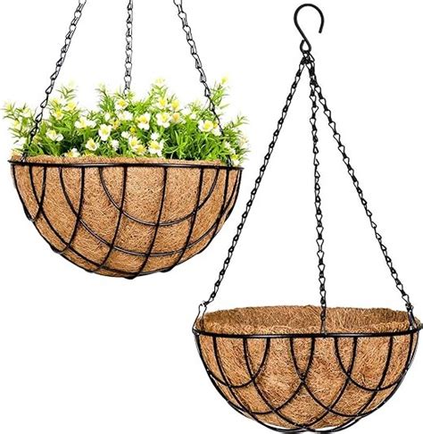 Wire Hanging Basket With Coir Lining