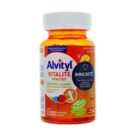 Vitalité Alvityl 60 Gommes Défenses Immunitaires Et Fatigue