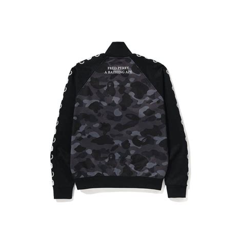 Bape X Fred Perry Color Camo Track Jacket Blackbape X Fred Perry Color Camo Track Jacket Black