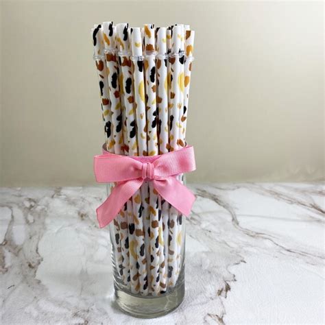 Patterned Straw Starbucks Strawsreusable Straws Replacement Etsy