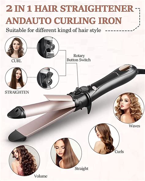 Ckeyin In Hair Straightener And Auto Curler Professional Mm Hair