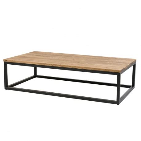 Table Basse Avec Acier Et Bois Emberizaone Fr