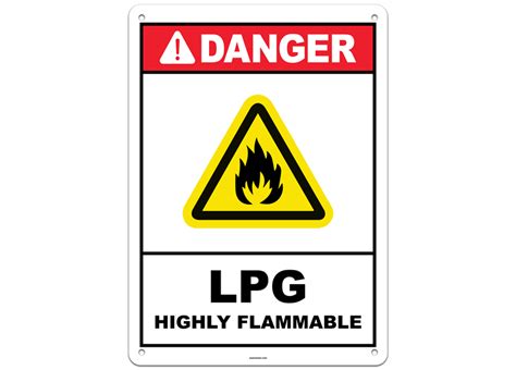 Danger Lpg Highly Flammable Sign