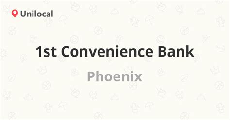 1st Convenience Bank Phoenix 1602 E Roosevelt St 4 Reviews Address