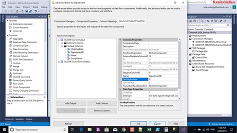 SSIS IsSorted Property Merge Join Transformation Without Using Sort