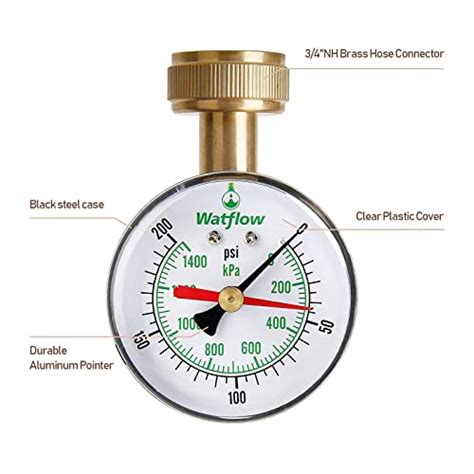 Watflow Jauge De Pression D Eau De Cm Manom Tre De Tuyau D