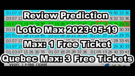 Review Winning Prediction Lotto Max For 2023 05 19 YouTube