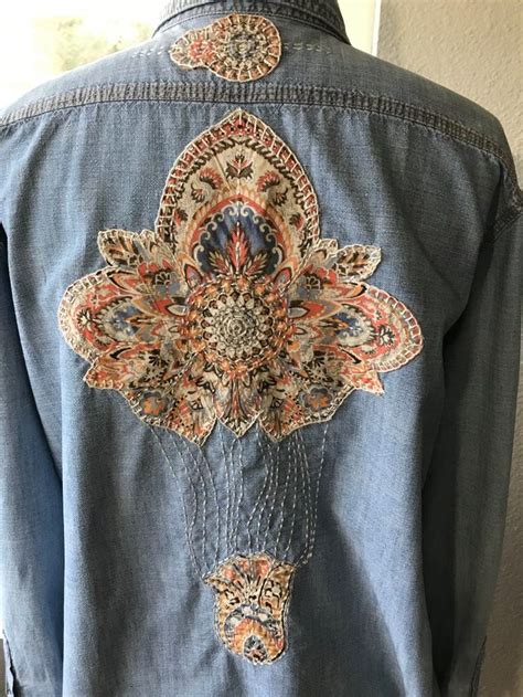 Denim Jacket Embroidery Embroidered Jacket Refashion Clothes Upcycle