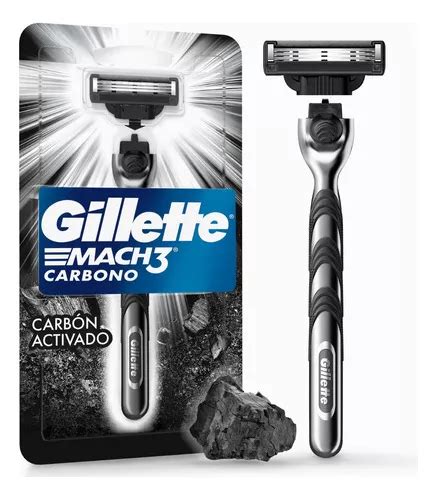 M Quina De Afeitar Gillette Mach Carbono Con Carb N Activado Un