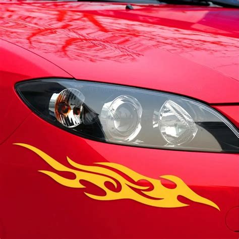 LARGE PAIR OF FLAMES decal sticker car truck boat multicolor-in Car ...