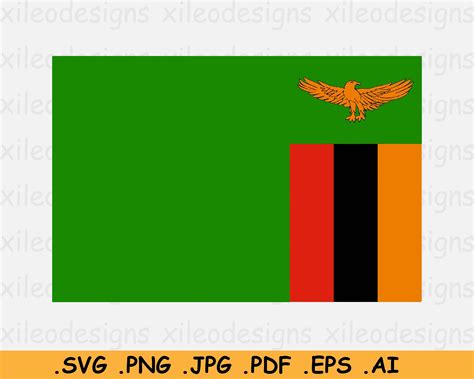 Zambian Flag, Lost Images, Teaching Materials, National Flag, Vector ...