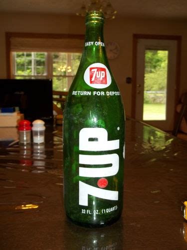 Vintage Large Old 7 Up 1 Liter Green Glass Bottle Soda Vintage Bottles Green Glass Bottles