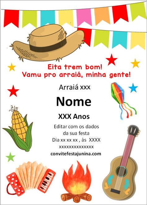 Convite Para Festa Junina Texto Infoupdate Org