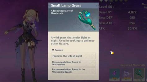 Genshin Impact: Where To Find Small Lamp Grass