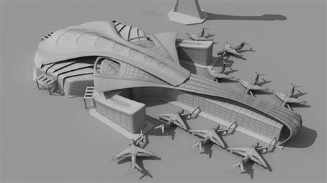 0197 Airport Building 3d Model Turbosquid 2241124