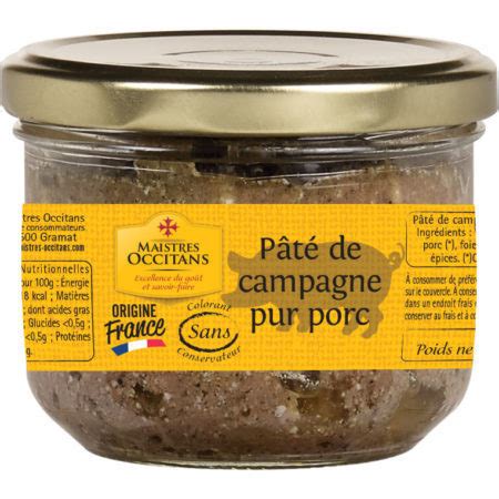 Pâté de campagne Pur Porc Maistres Occitans Vente en ligne