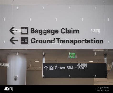 Baggage Claim Airport Sign