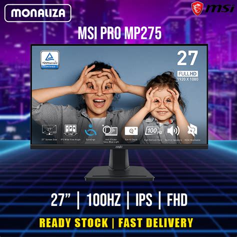 Msi Monitor Pro Mp Inch Fhd Hz Shopee Malaysia