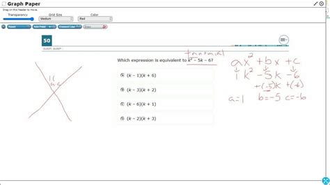 Algebra 1 Staar Practice Factoring Trinomials A10e 20 Youtube