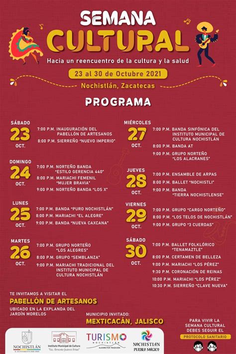 Programa Semana Cultural Octubre 2021 Ayuntamiento de Nochistlán