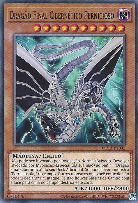 Dragão Final Cibernético Pernicioso Yu Gi Oh MYP Cards