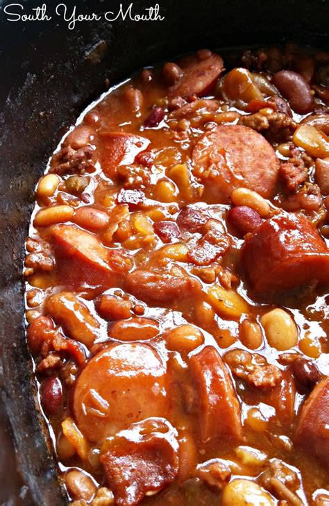 South Your Mouth Three Meat Crock Pot Cowboy Beans