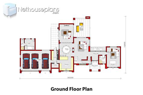 Bedroom House Plan Ground Floor Plan Sqm Nethouseplans Nethouseplans