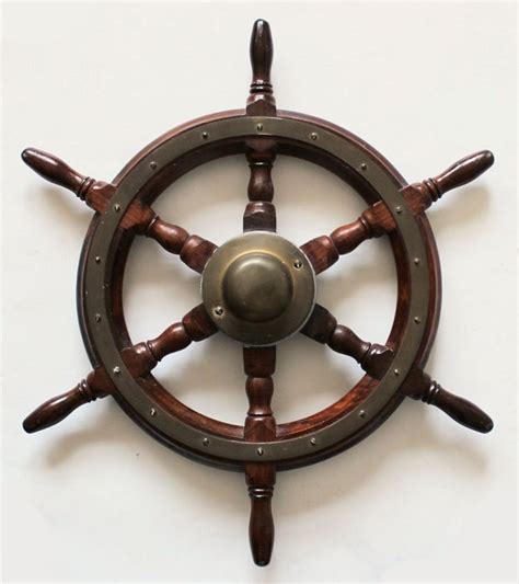 Wooden boat steering wheel - Catawiki