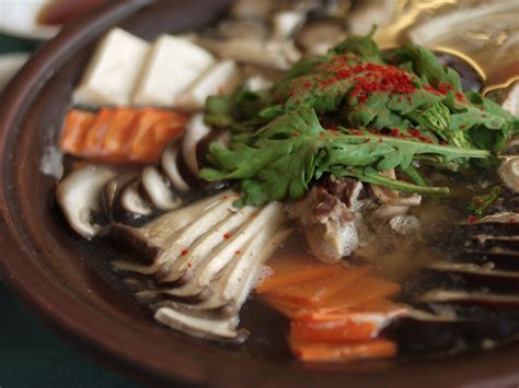 Mushroom Hot Pot With Lemon Blanched Clam Rice And Yuzu Dip