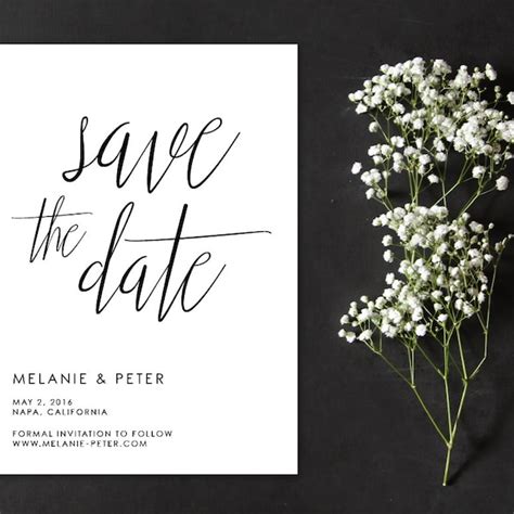 Save The Dates Handwritten Etsy