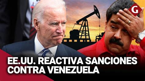 EE UU Reactiva SANCIONES PETROLERAS Contra VENEZUELA Por Impedir