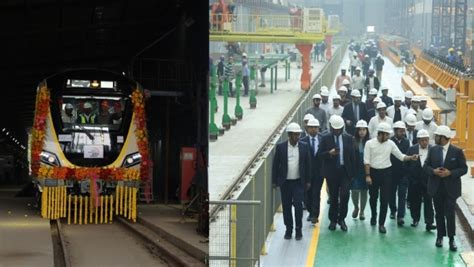 Namma Metro Yellow Line S First Train Launch Tejasvi Surya Applauds